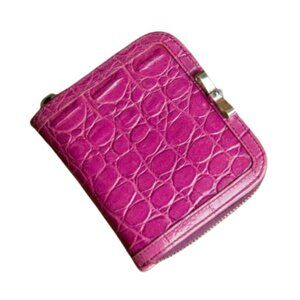 Authentic MIU MIU Pink/Fuchsia Compact Leather Wallet